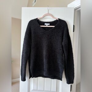 New Directions - Cozy Eyelash Black Sweater